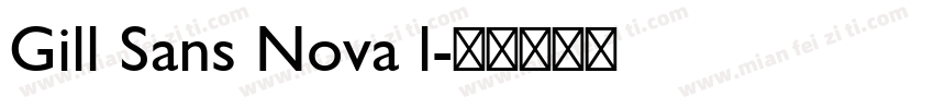 Gill Sans Nova l字体转换